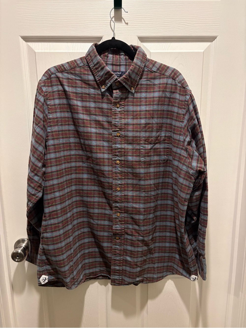Daniel Cremieux Brown and Blue Plaid Button-Down Shirt
